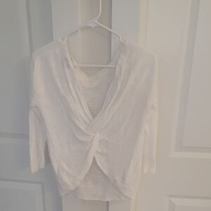 Express Ivory Twist Detail Sweater